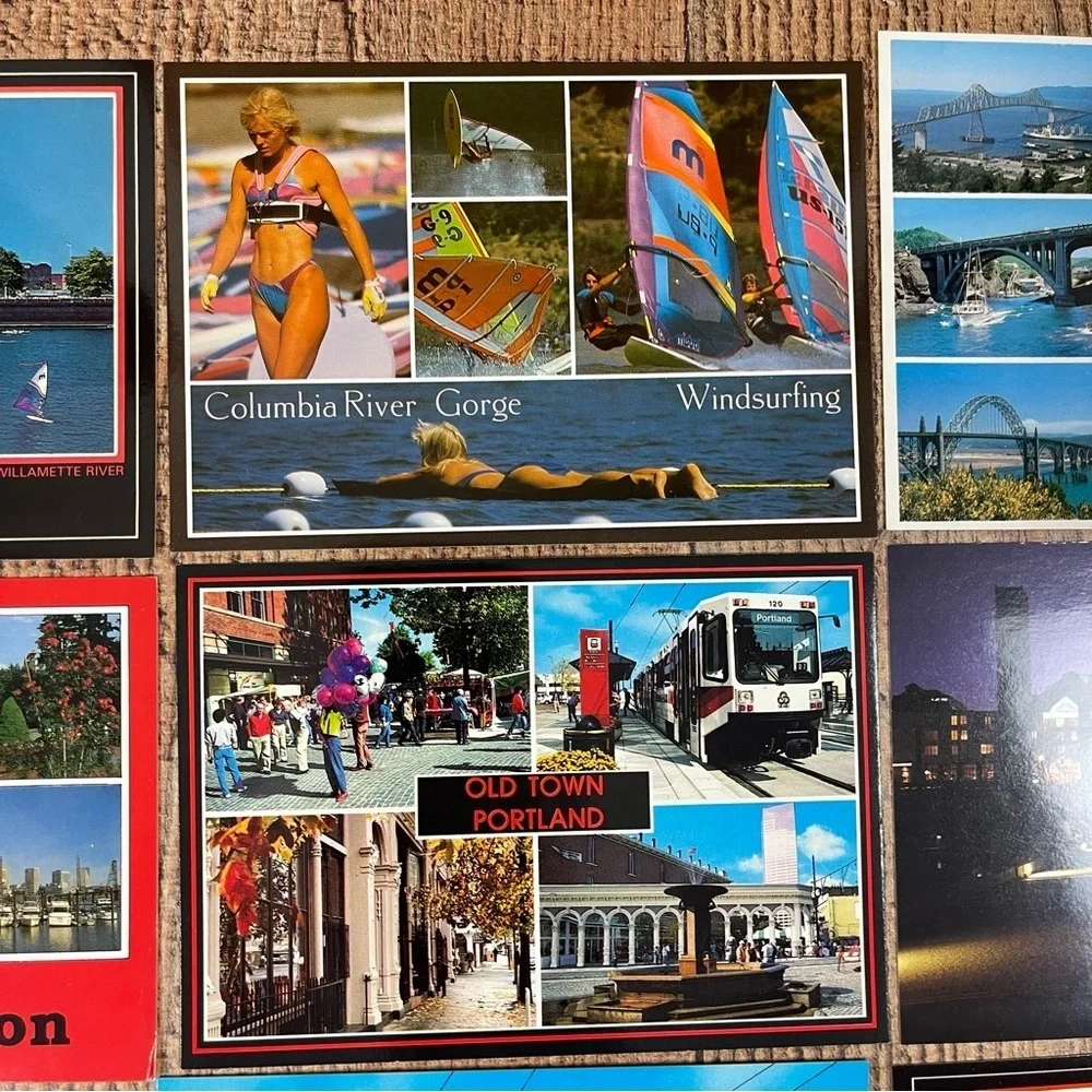 Vintage Oregon 80's Postcard Bundle Pack Downtown Architecture